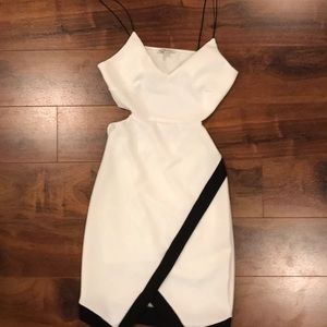 White Cut Out Bodycon Dress